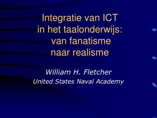 Integratie van ICT in het taalonderwijs: van fanatisme naar realisme