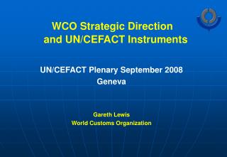 WCO Strategic Direction
