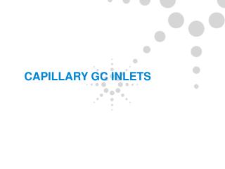 CAPILLARY GC INLETS