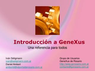Introducción a GeneXus