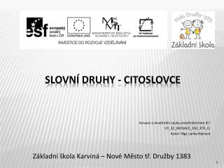 Slovní druhy - citoslovce