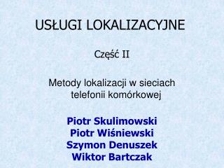 USŁUGI LOKALIZACYJNE