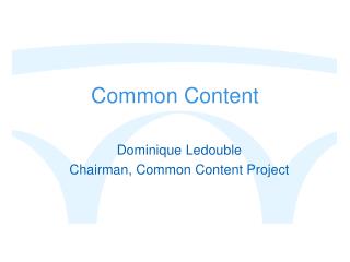 Common Content