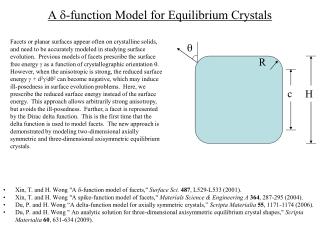 A  -function Model for Equilibrium Crystals