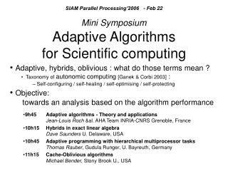 Adaptive, hybrids, oblivious : what do those terms mean ?