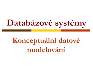 Databázové systémy