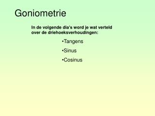 Goniometrie