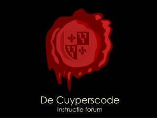 De Cuyperscode Instructie forum