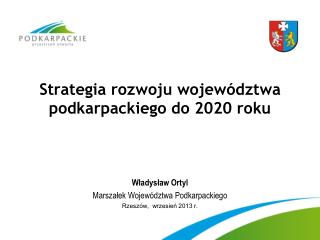 Strategia rozwoju województwa podkarpackiego do 2020 roku