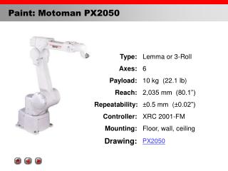 Paint: Motoman PX2050