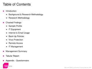 Table of Contents