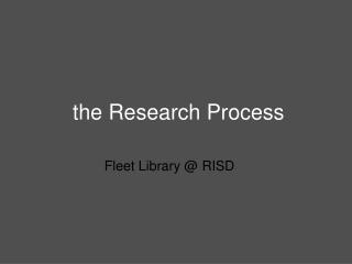 the Research Process