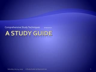 A Study Guide