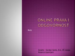 Online prava i odgovornost