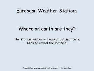 European Weather Stations
