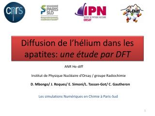 Diffusion de l’hélium dans les apatites: une étude par DFT