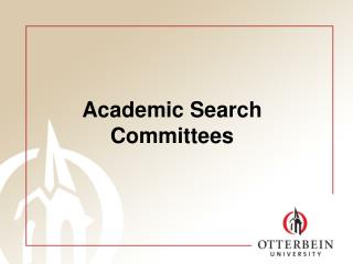 Academic Search Committees