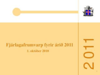 Fjárlagafrumvarp fyrir árið 2011