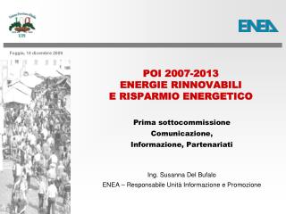 POI 2007-2013 ENERGIE RINNOVABILI E RISPARMIO ENERGETICO