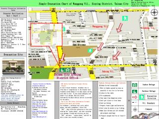 Simple Evacuation Chart of Wanggong Vil., Sinying District, Tainan City