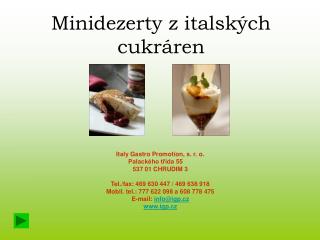 Minidezerty z italských cukráren