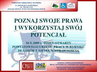 KARIERA A NIEPEŁNOSPRAWNOŚĆ MISJA I WYZWANIA DLA PORADNICTWA ZAWODOWEGO