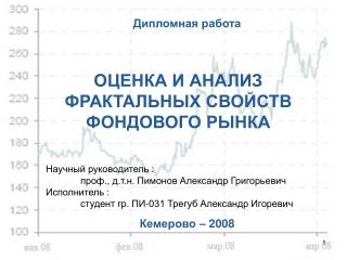 ОЦЕНКА И АНАЛИЗ ФРАКТАЛЬНЫХ СВОЙСТВ ФОНДОВОГО РЫНКА