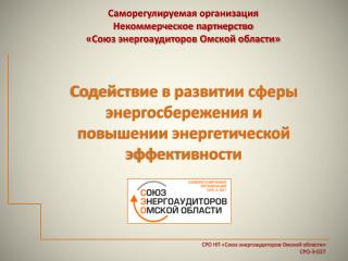Саморегулируемая организация Некоммерческое партнерство «Союз энергоаудиторов Омской области»