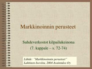 Markkinoinnin perusteet