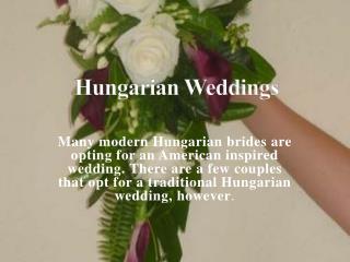 Hungarian Weddings