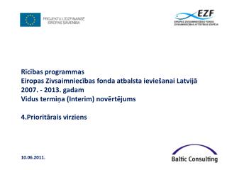 Rīcības programmas Eiropas Zivsaimniecības fonda atbalsta ieviešanai Latvijā