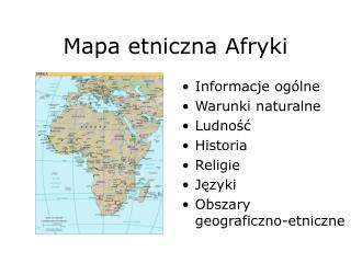 Mapa etniczna Afryki