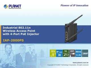 Industrial 802.11n Wireless Access Point with 4-Port PoE Injector