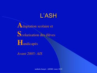 L’ASH