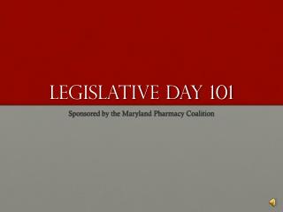 Legislative Day 101