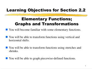 Learning Objectives for Section 2.2