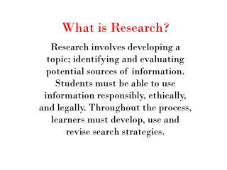 What is Research?