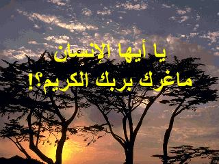 يا أيها الإنسان ماغرك بربك الكريم؟ !