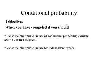 Conditional probability