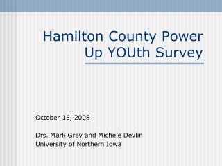 Hamilton County Power Up YOUth Survey