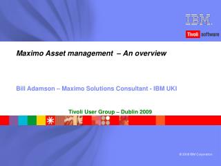 Maximo Asset management – An overview