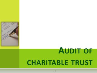 Audit of charitable trust