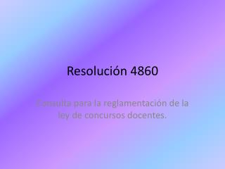 Resolución 4860