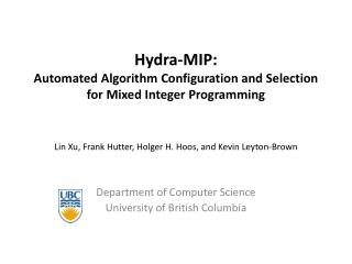 Hydra-MIP: Automated Algorithm Configuration and Selection for Mixed Integer Programming