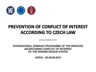 PREVENTION OF CONFLICT OF INTEREST ACCORDING TO CZECH LAW presentation for