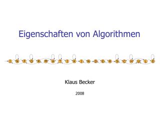 Eigenschaften von Algorithmen