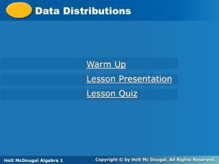 Data Distributions