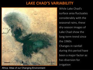 LAKE CHAD’S VARIABILITY