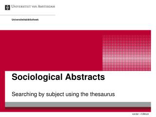 Sociological Abstracts