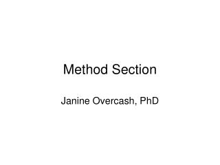 Method Section